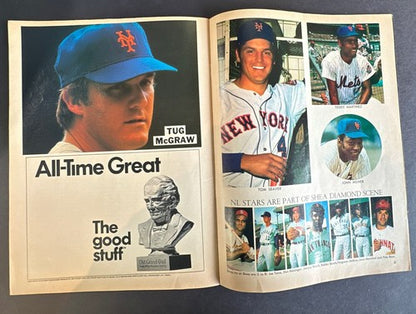 1973 NEW YORK METS vs CINCINNATI REDS NL PLAYOFF PROGRAM UNSCORED Rare