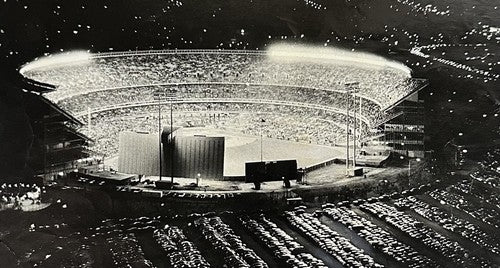 1973 World Series Game 3 Mets Athletics 11x14 Shea Stadium Original Wire Photo