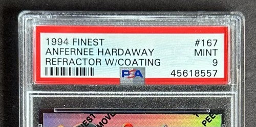 1994 Topps Finest #167 Anfernee Hardaway Refractor W/Coating PSA 9 Mint Magic