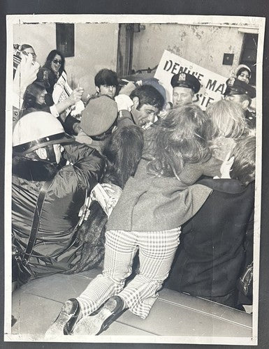 Joe Namath 11x14 Original Wire Photo January 1969 Super Bowl Ny Jets With Fans