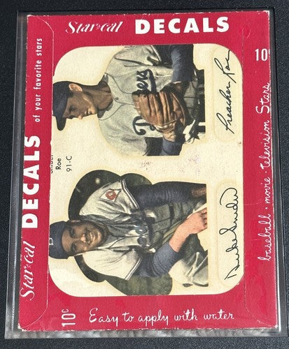 1952 Star-Cal Decals #91-C: Duke Snider & Preacher Roe In Envelope SGC Auth Nm
