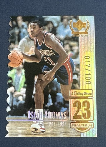 1998-99 Upper Deck Century Legends Die Cut /100 Isiah Thomas #23 Mint + Grade It