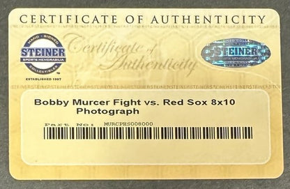 Bobby Murcer Signed 8x10 Framed Photo Yankees Fight Vs Red Sox Mint Auto Steiner