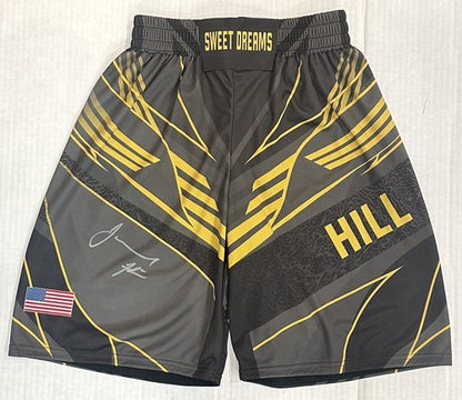 Jamahal Hill Signed UFC Fight Shorts Sweet Dreams Light HW Champion Auto BAS COA