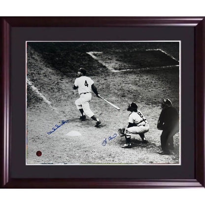 Yogi Berra Duke Snider Signed 16x20 Framed WS Photo Yankees Dodgers Auto COA