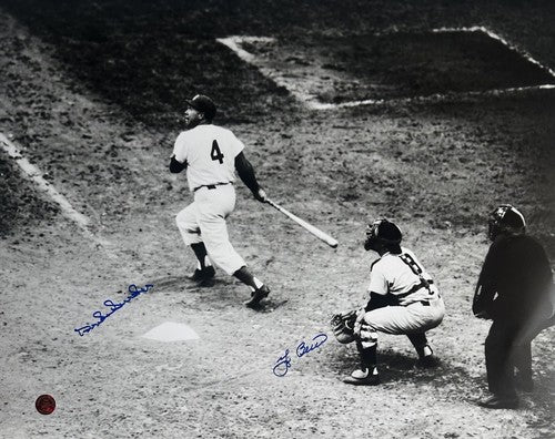 Yogi Berra Duke Snider Signed 16x20 Framed WS Photo Yankees Dodgers Auto COA