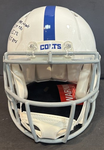 Peyton Manning Signed Authentic Pro Colts FS HOF 21 LE Stat Helmet Auto Fanatics