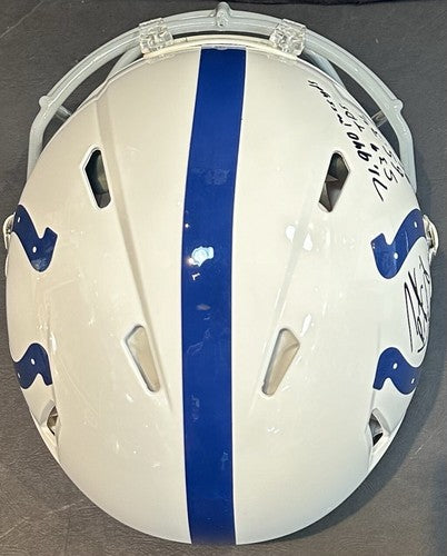 Peyton Manning Signed Authentic Pro Colts FS HOF 21 LE Stat Helmet Auto Fanatics