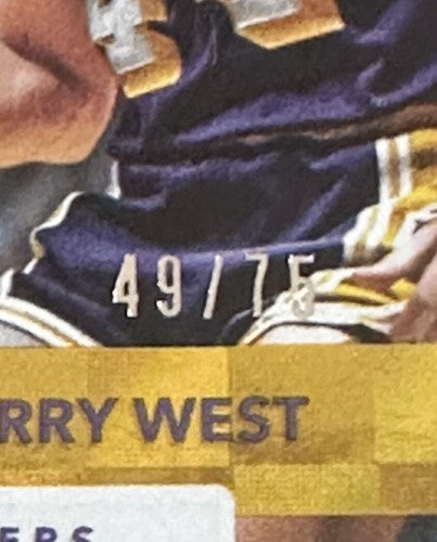 JERRY WEST SIGNED 2017 /18 DONRUSS HALL DOMINATOR Mint AUTO /75 LAKERS