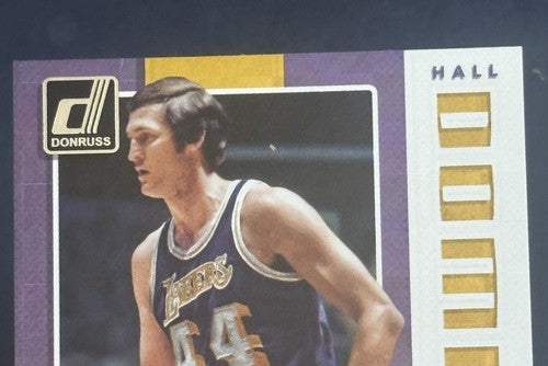 JERRY WEST SIGNED 2017 /18 DONRUSS HALL DOMINATOR Mint AUTO /75 LAKERS
