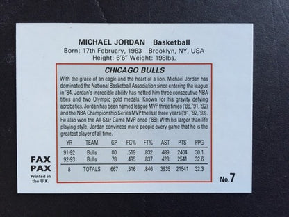 Fax Pax World Of Sport 40 Card Factory Set 10 Sets Michael Jordan Diego Maradona