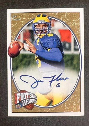 Joe Flacco Football Heroes Rookie Mint Auto Ravens Blue Hens #157 Signed LE /25