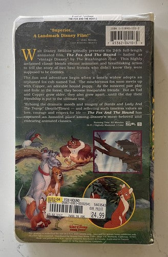 The Fox and The Hound Walt Disney RARE Black Diamond Classics Sealed VHS
