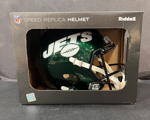 New York Jets Speed Replica Riddell NFL Full Size Football Helmet NIB Green