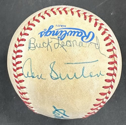 Charlie Gehringer Don Sutton Buck Leonard Signed AL Baseball Dodgers Auto COA