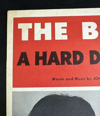 The Beatles original 1964 "A Hard Day's Night' USA sheet music in ex condition