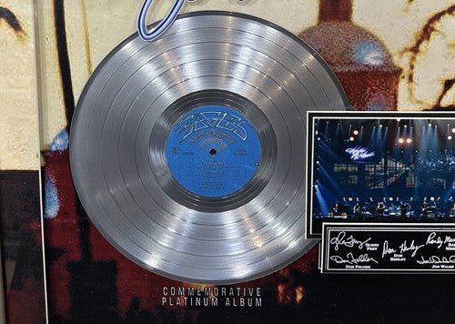 The Eagles Band 3D Framed Hotel California Album Platinum Record Facsimile Auto
