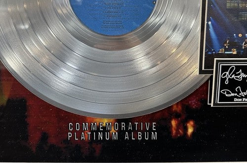 The Eagles Band 3D Framed Hotel California Album Platinum Record Facsimile Auto