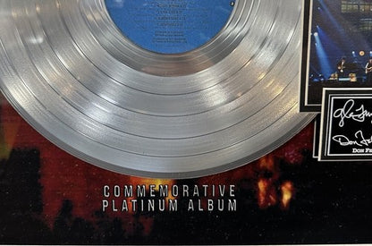 The Eagles Band 3D Framed Hotel California Album Platinum Record Facsimile Auto