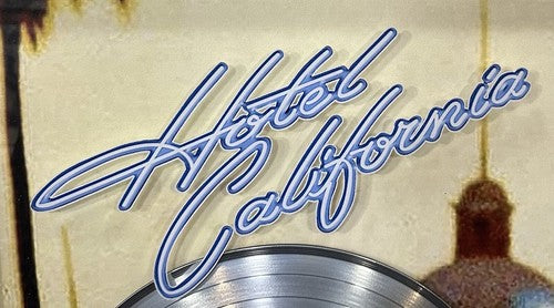 The Eagles Band 3D Framed Hotel California Album Platinum Record Facsimile Auto