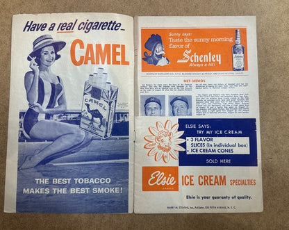 1962 Ny Mets Official Program & Ticket Stub August 26 Polo Grounds Vs Dodgers