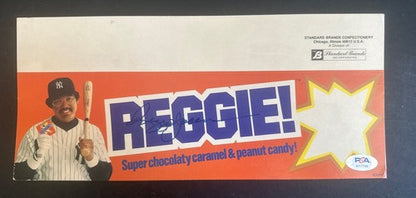 1978 Reggie Jackson Signed Reggie Bar Shelf Ad Original RARE Yankees  Auto Psa