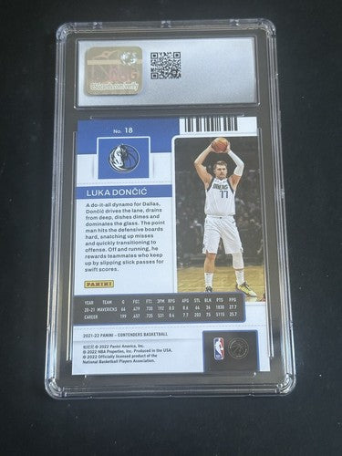 2021-22 Panini Contenders #18 Luka Doncic The Finals Ticket 1/49 1/1 Csg 9.5 MT