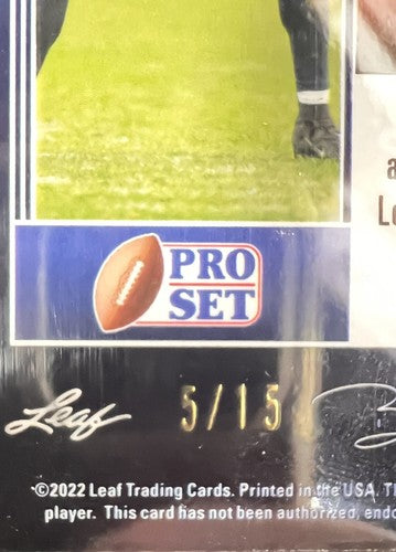 Jaquan Brisker 2022 Leaf Pro Set Signed Pink Crystal Rookie LE /15 Auto SGC 10