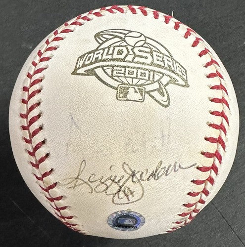 Reggie Jackson Signed 2001 WS Game 5 Off Field Baseball Yankees Auto MLB COA HOF