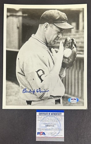Burleigh Grimes Signed 8x10 Photo Pirates Brooklyn Robins Mint Autograph PSA HOF