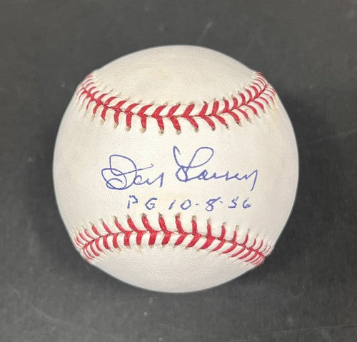 Don Larsen Signed Official MLB Baseball WS PG 10-8-56 Auto Steiner & MLB COA