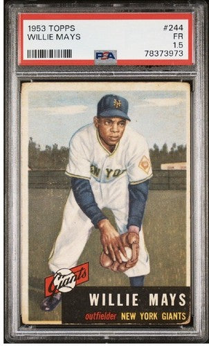 1953 Topps Willie Mays PSA 1.5 #244 Looks Nicer Hof New York Giants