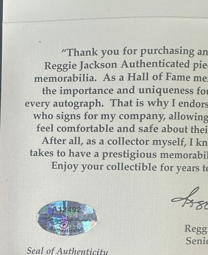 Reggie Jackson Signed Official MLB Baseball 2x WS MVP Mint Autograph RJ.com COA