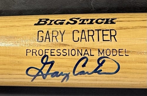Gary Carter Signed Game Used Rawlings Adirondack Bat & Wrist Band Mets Auto PSA