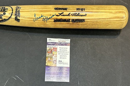 Frank Robinson Signed LS Powerized Game Model Bat Auto Reds Orioles JSA COA HOF