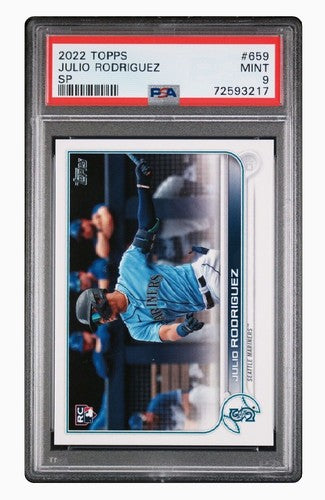 2022 Topps Series 2 #659 Julio Rodriguez SP PSA 9 Graded Mint RC Rookie Mariners