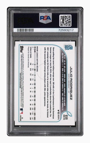 2022 Topps Series 2 #659 Julio Rodriguez SP PSA 9 Graded Mint RC Rookie Mariners