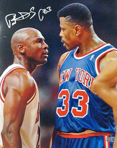 Patrick Ewing Signed 11x14 Framed Photo Michael Jordan Knicks Auto Steiner HOF
