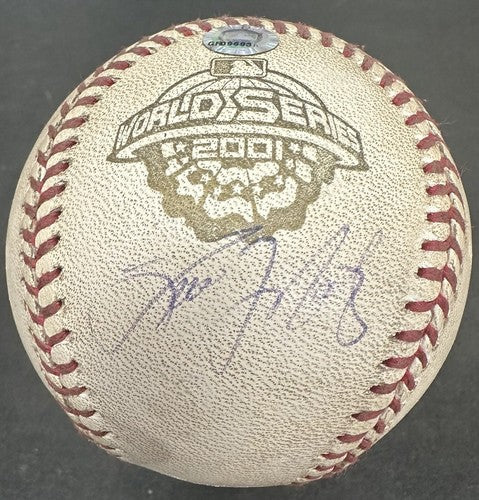 Tino Martinez Signed Game Used 2001 WS Mr November Baseball Auto Yankees MLB