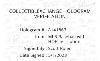 Scott Rolen Signed MLB Baseball HOF 2023 Auto Cardinals Phillies Steiner COA