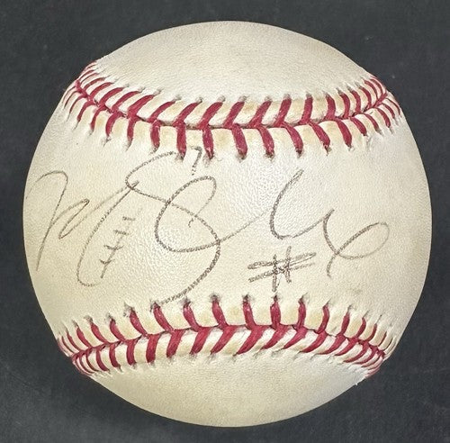 Mark Sanchez Signed 2009 Citi Field Inaugural Logo Baseball Rookie Auto Jets COA