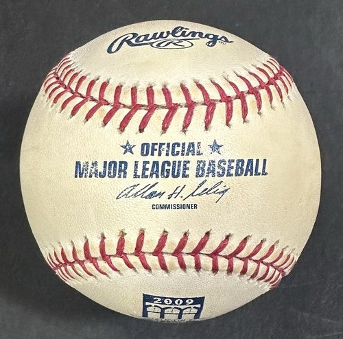 Mark Sanchez Signed 2009 Citi Field Inaugural Logo Baseball Rookie Auto Jets COA