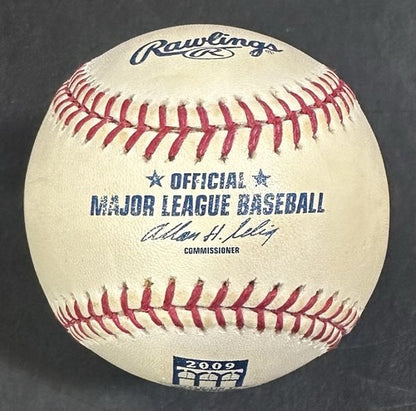 Mark Sanchez Signed 2009 Citi Field Inaugural Logo Baseball Rookie Auto Jets COA
