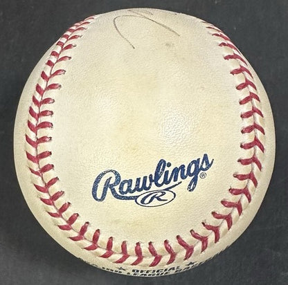 Mark Sanchez Signed 2009 Citi Field Inaugural Logo Baseball Rookie Auto Jets COA