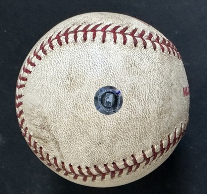 Albert Pujols 1st Hit & Game Used 2001 Logo Baseball Rookie Cardinals Auto MLB