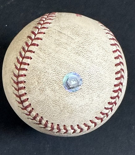 Albert Pujols 1st Hit & Game Used 2001 Logo Baseball Rookie Cardinals Auto MLB