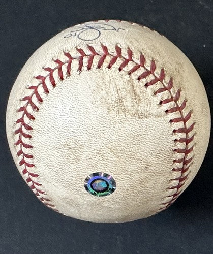 Albert Pujols 1st Hit & Game Used 2001 Logo Baseball Rookie Cardinals Auto MLB