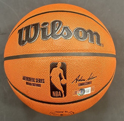 Donte Divincenzo Signed NBA Wilson I/O Basketball Ny Knicks Autograph BAS COA