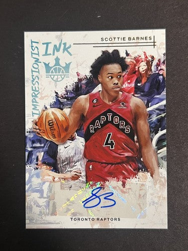 Scottie Barnes Signed 2022-23 Court Kings Impressionist Ink Mint Auto 1/75 #1/75