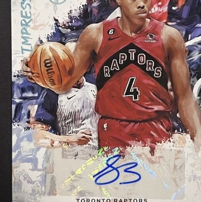 Scottie Barnes Signed 2022-23 Court Kings Impressionist Ink Mint Auto 1/75 #1/75